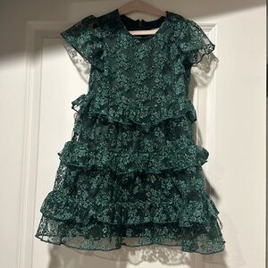 Rachel Parcel Kids Green Lace Dress
